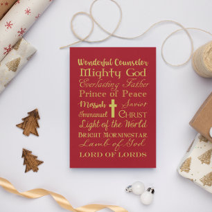 Names of Jesus Personalised Christmas Card