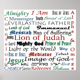 Names of Jesus Poster