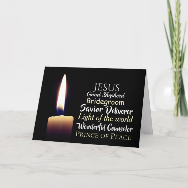 Names of Jesus, Prince of Peace, Good Shepherd Card (Front)