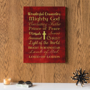Names of Jesus Wrapped Canvas Print
