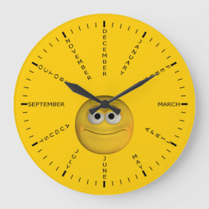Names Of The Month Large Clock
