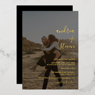 Names script simple photo script wedding gold