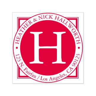 Names, Surname Initial & Return Address Self-inking Stamp