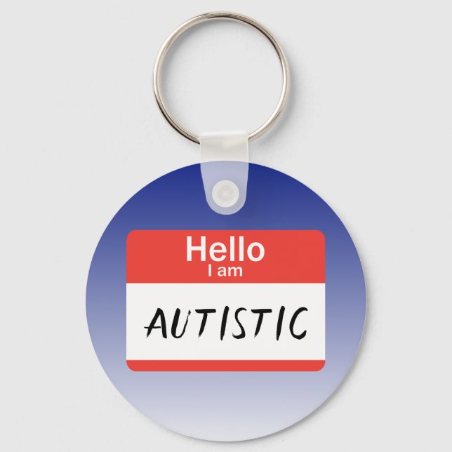 Nametag Autistic Key Ring (Front)