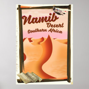 Namib Desert, Southern Africa travel poster