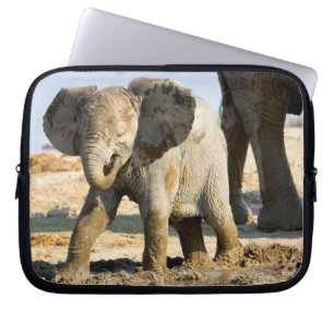 Namibia, Africa: Baby African Elephant Laptop Sleeve