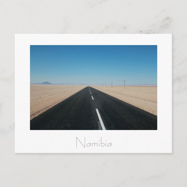 Namibia Africa Road Desert Landscape Postcard (Front)