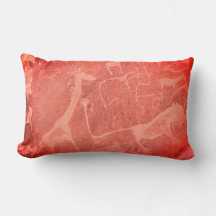Namibia Africa Rock Art Painting Lumbar Cushion