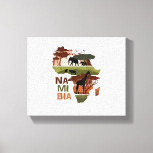 Namibia Africa Sunset Continent Nature Wild Life Canvas Print