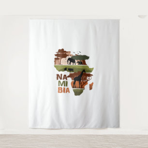 Namibia Africa Sunset Continent Nature Wild Life Tapestry
