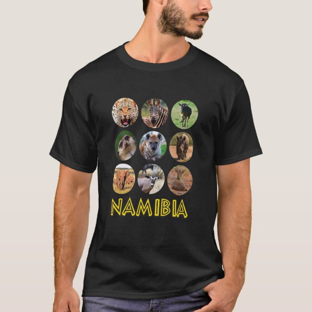 Namibia African Animals Wildlife And Nature T-Shirt (Front)