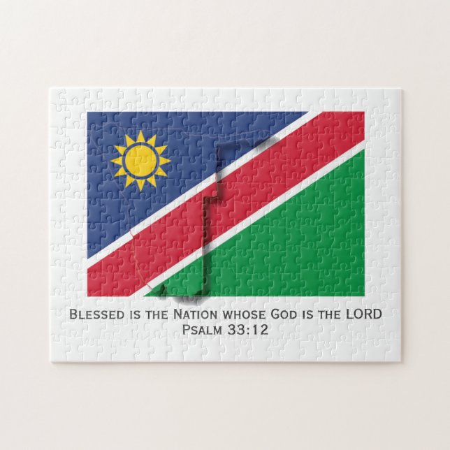 NAMIBIA | Blessed Nation | NAMIBIAN FLAG Jigsaw Puzzle (Horizontal)