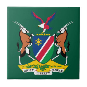 Namibia country coat arms symbol emblem flag tile