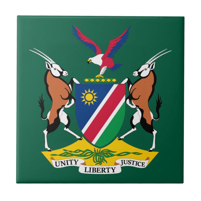 Namibia country coat arms symbol emblem flag tile (Front)