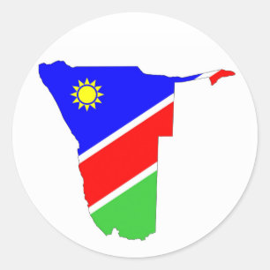 namibia country flag map shape symbol classic round sticker