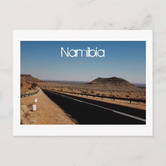 Namibia Desert Road Landscape Nature Postcard (Front)