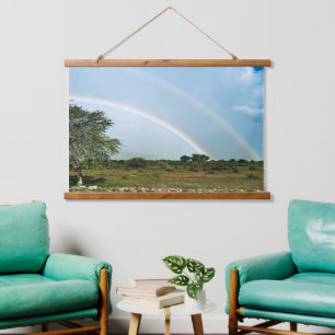Namibia Double Rainbow Hanging Tapestry