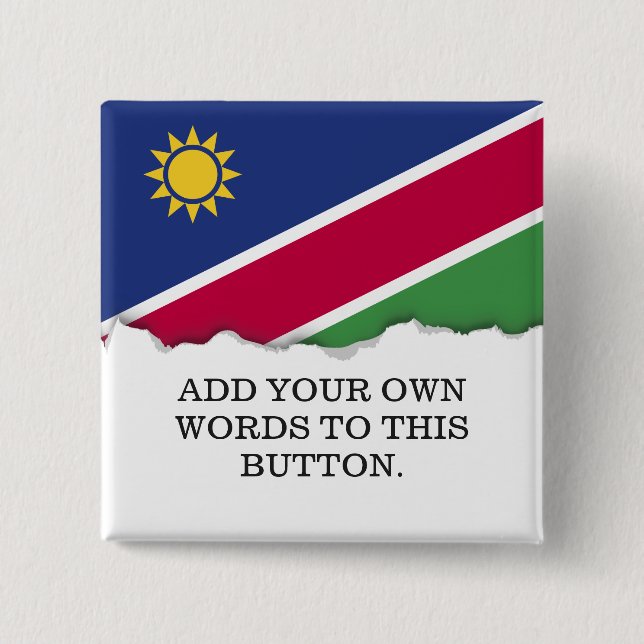 Namibia Flag 15 Cm Square Badge (Front)