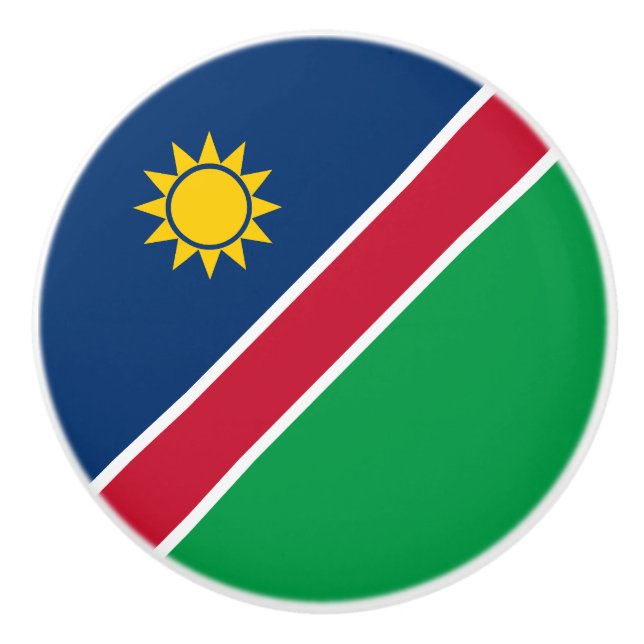 Namibia Flag Ceramic Knob (Front)