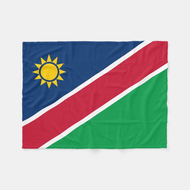 Namibia Flag Fleece Blanket (Front (Horizontal))
