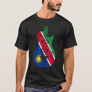 Namibia Flag Guitar Vintage Musician T-Shirt