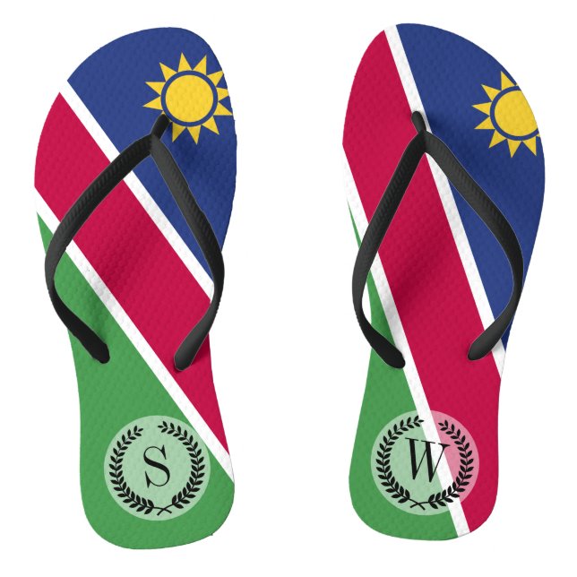 Namibia Flag Jandals (Footbed)