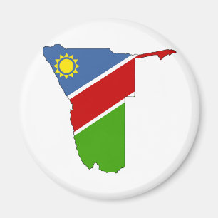 Namibia Flag Map full size Magnet