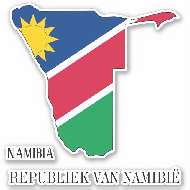 Namibia Flag Map Patriotic (Front)