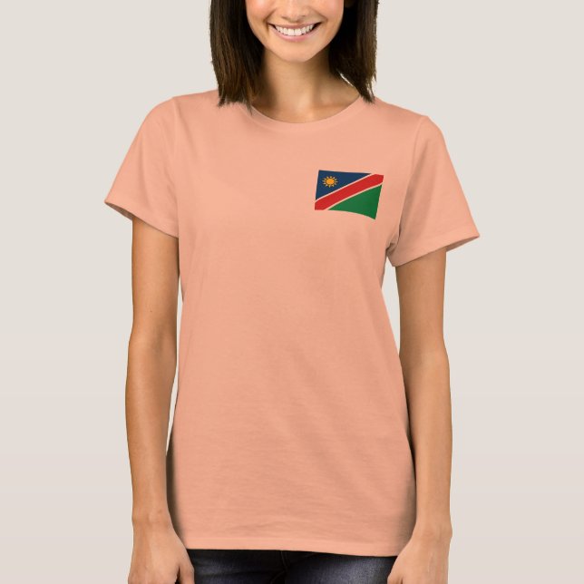 Namibia Flag + Map T-Shirt (Front)