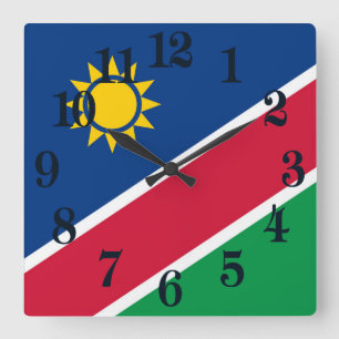 Namibia flag Namibian Square Wall Clock