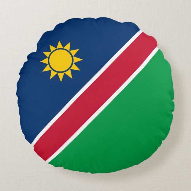 Namibia Flag Round Cushion (Front)