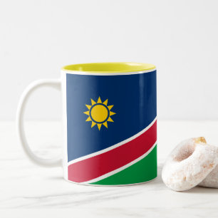 Namibia Flag Two-Tone Coffee Mug