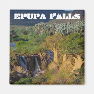 Namibia Kunene River Epupa Falls Landscape Baobabs Magnet