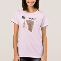 Namibia Map + Flag + Title T-Shirt