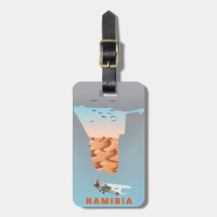 Namibia map luggage tag