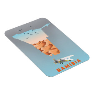 Namibia map magnet