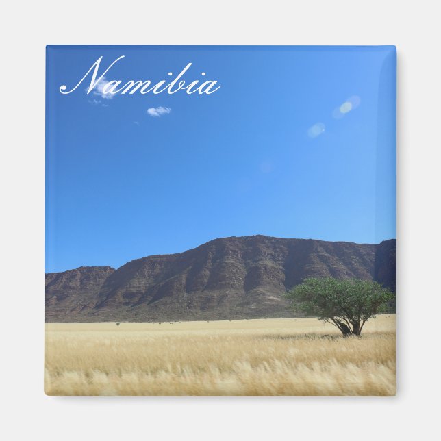 Namibia Marienfluss Savannah Landscape Nature Magnet (Front)