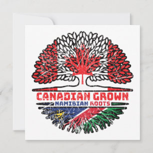Namibia Namibian Canadian Canada Tree Roots Flag Card
