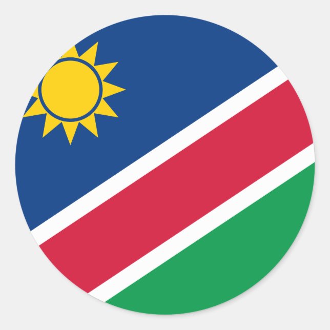 Namibia (Namibian) Flag Classic Round Sticker (Front)