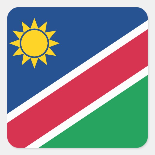 Namibia (Namibian) Flag Square Sticker (Front)