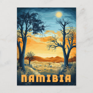 Namibia - Retro African Safari  Postcard
