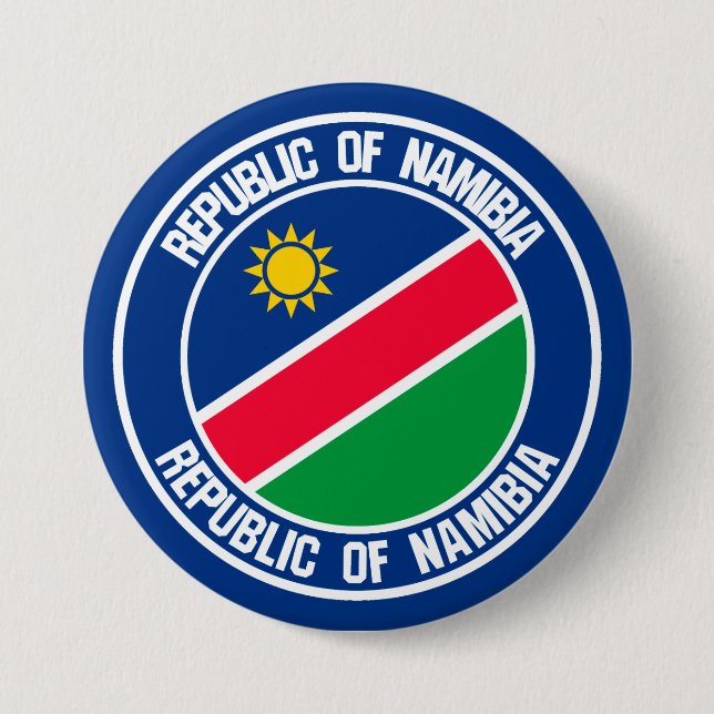 Namibia Round Emblem 7.5 Cm Round Badge (Front)