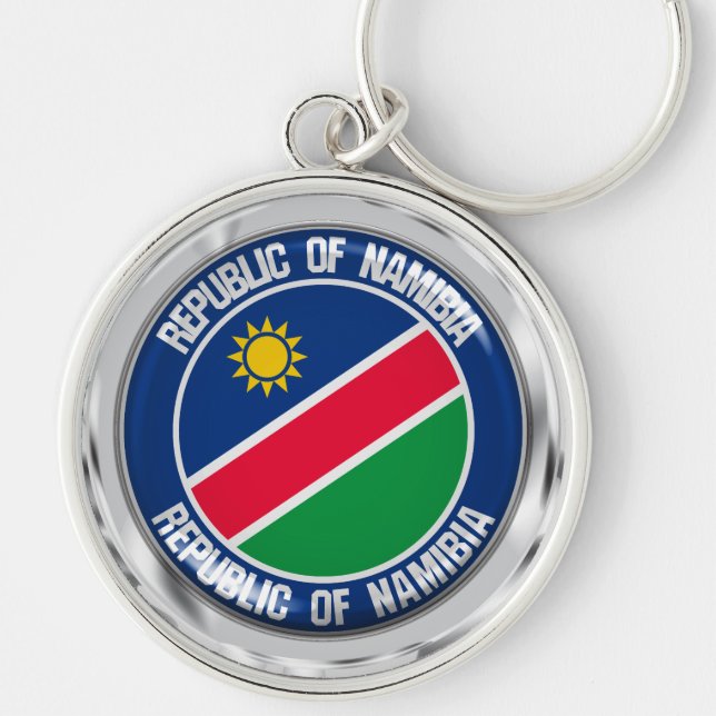 Namibia Round Emblem Key Ring (Front)