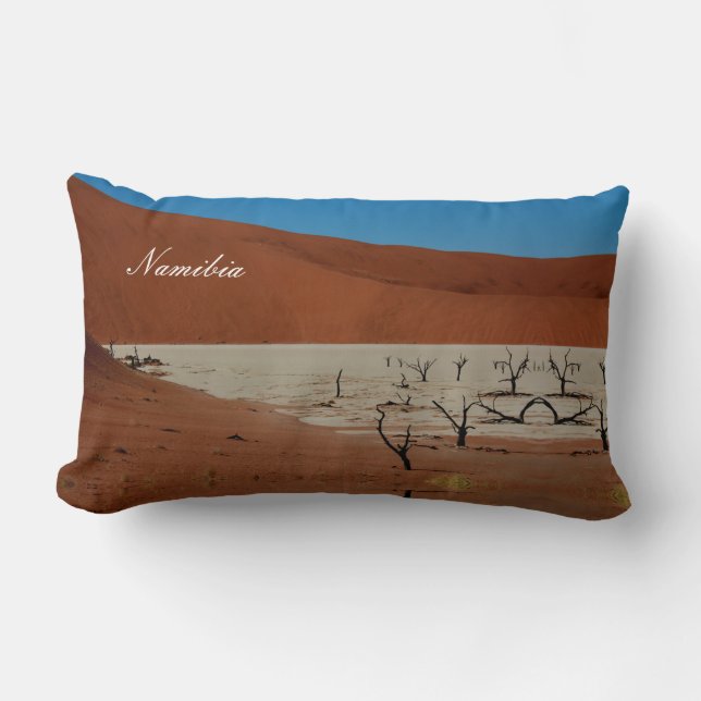Namibia Sand Dunes Landscape Sossusvlei Lumbar Cushion (Front)