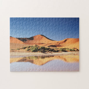 Namibia, Sossusvlei Region, Sand Dunes at desert Jigsaw Puzzle