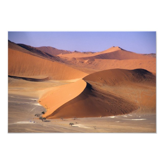 Namibia: Sossuvlei Dunes, Aerial scenic. Photo Print (Front)