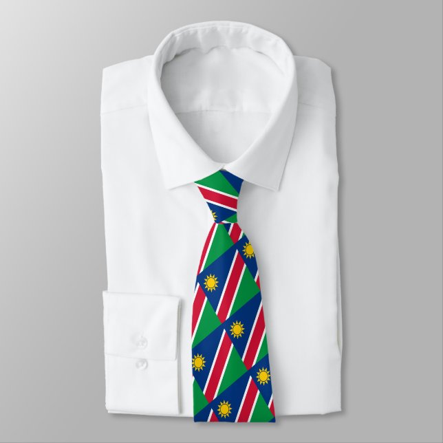 Namibia Ties, fashion Namibian Flag, business Tie (Tied)