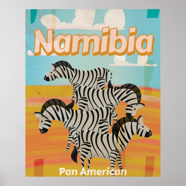 Namibia Vintage Travel Poster (Front)