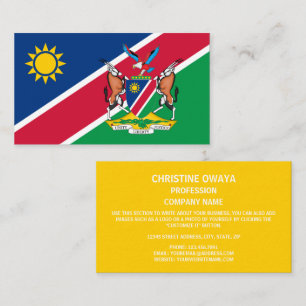 Namibian Flag & Coat of Arms, Flag of Namibia Business Card