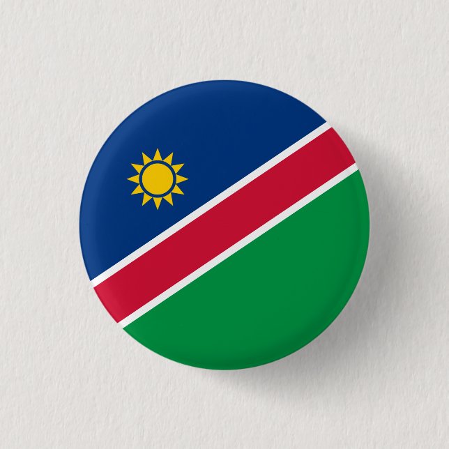 Namibian Flag, Flag of Namibia 3 Cm Round Badge (Front)